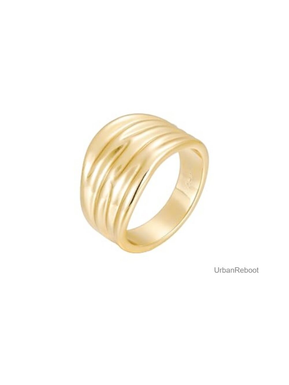 18K Gold Plated Stackable Ring for Women, Hypoallergenic Band